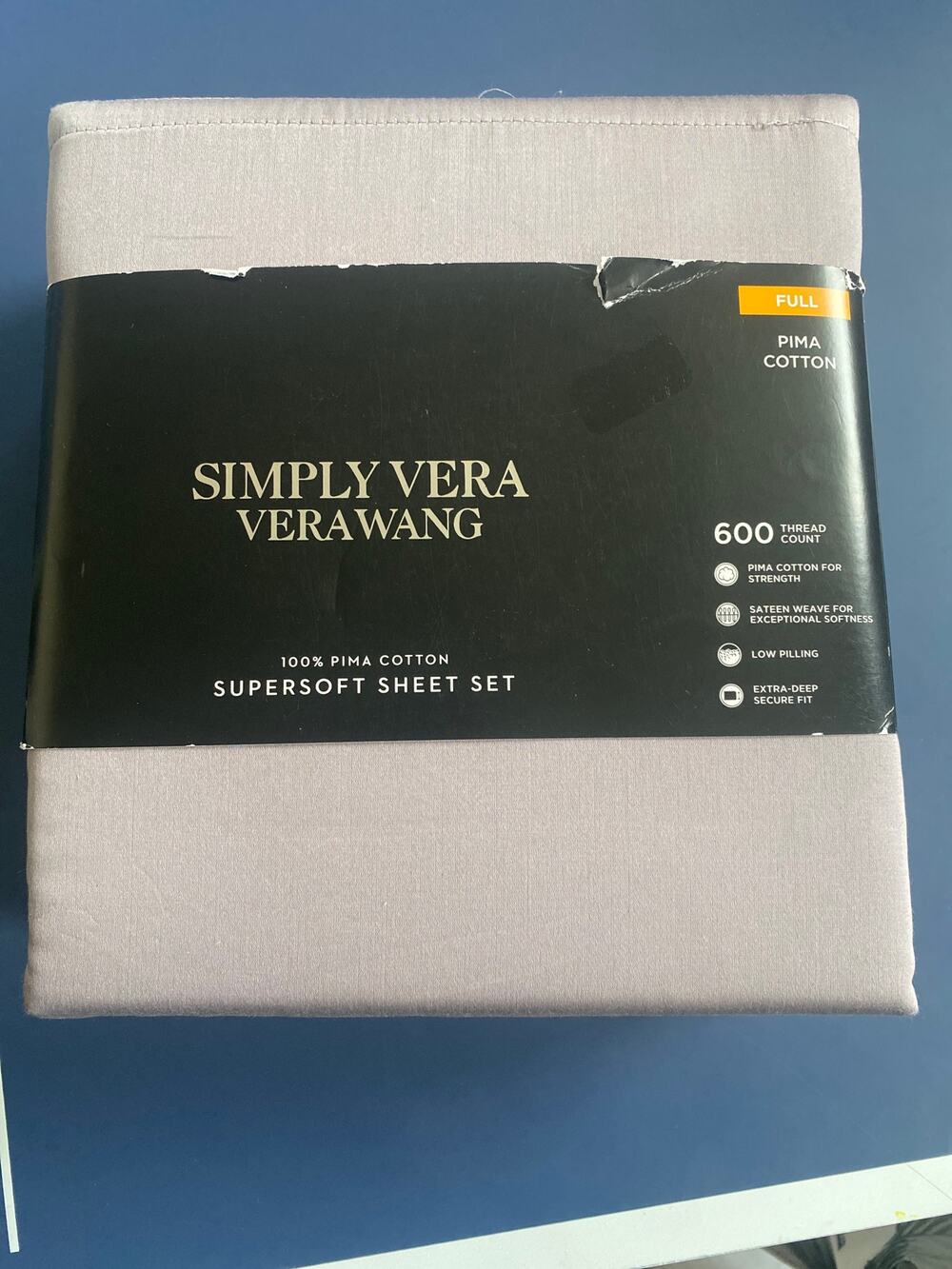 Simply Vera Vera Wang Full Sheet Set 600ct
